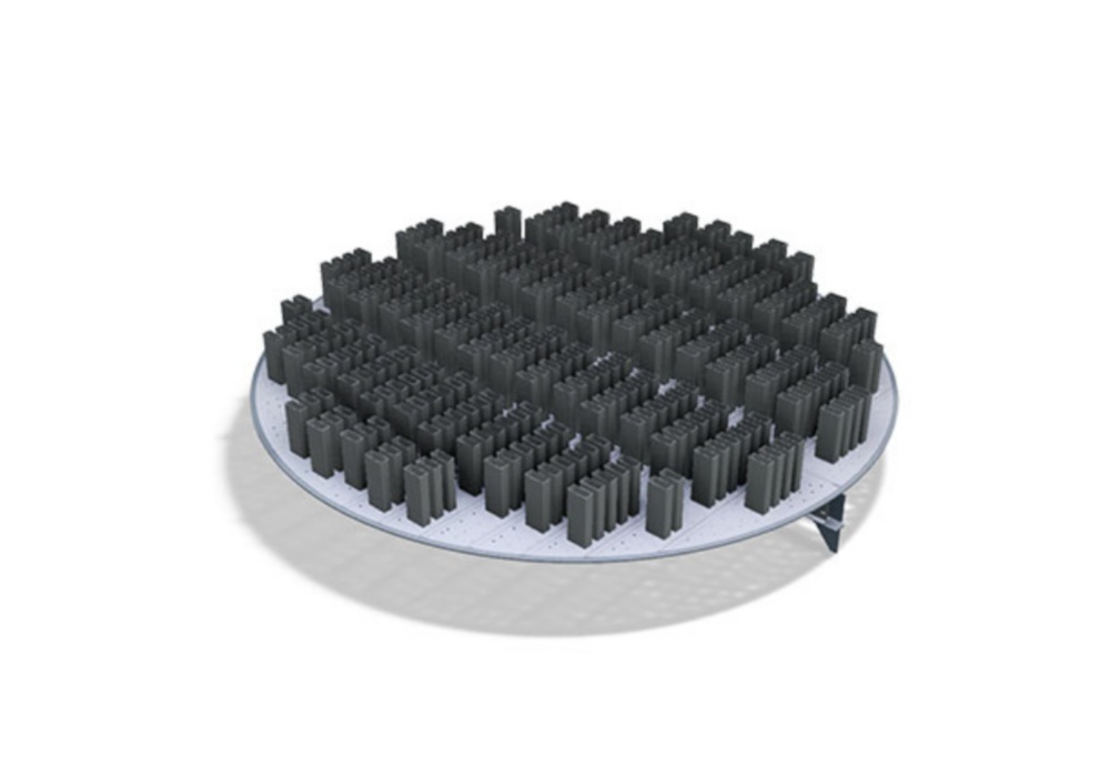 a circular object with many black objects