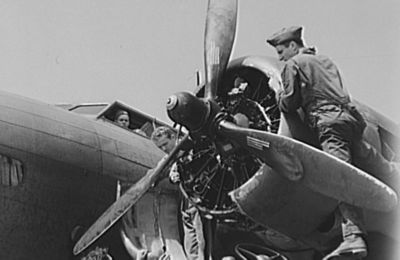 men standing on a plane