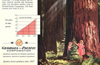 a poster of a forest with a graph and children