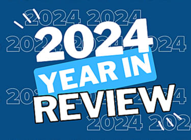 a blue background with white text