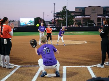 a group of people on a field