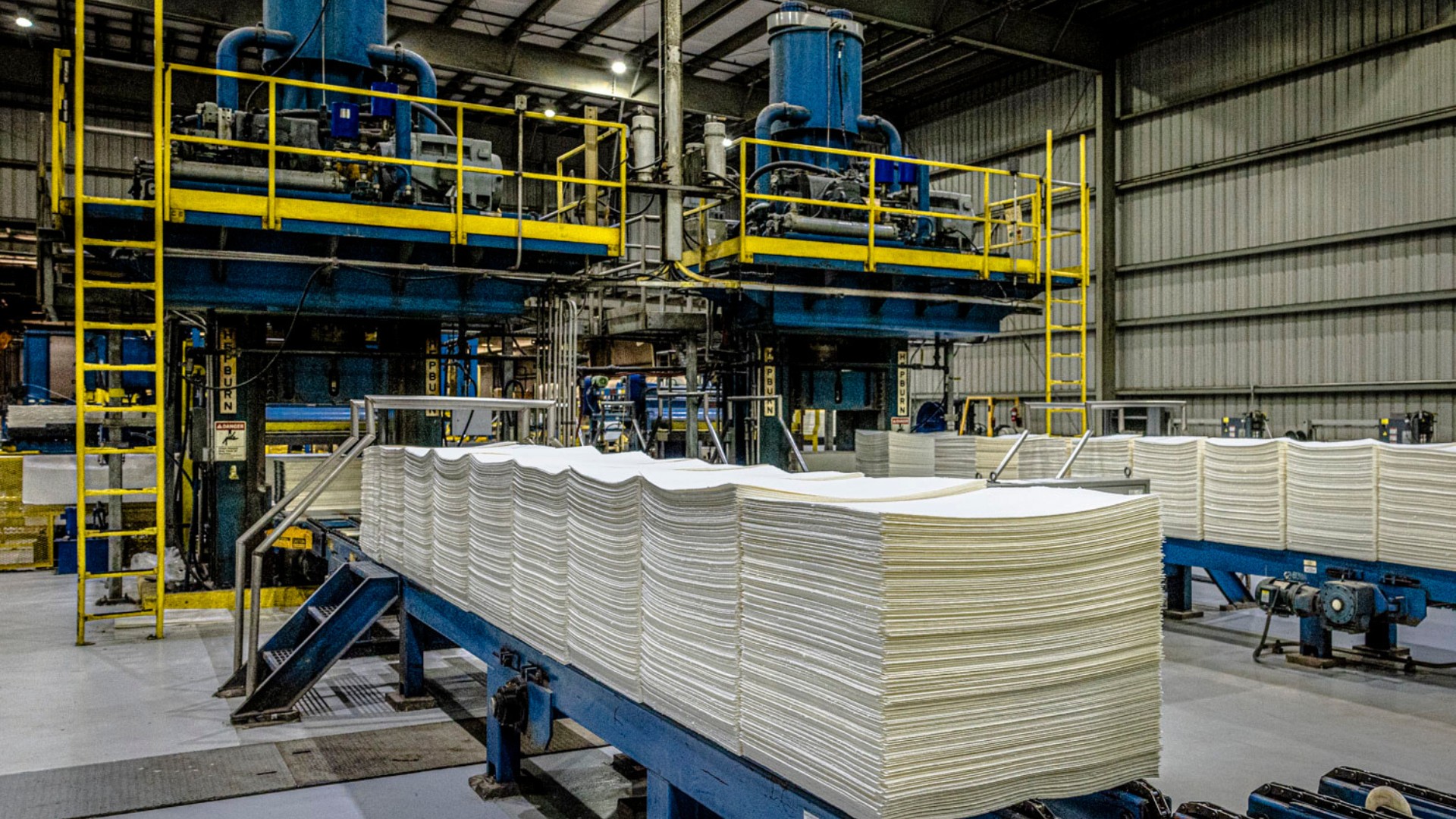 Pulp in a pulp mill. 