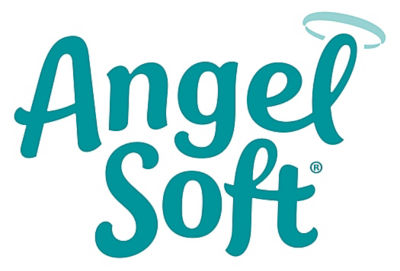 a blue and white logo