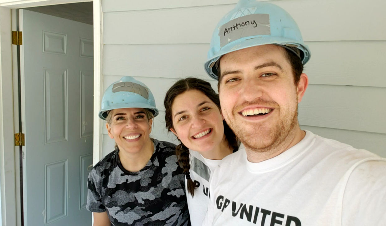 Anthony Reyna & wife at GP Build with Erin Beckman, VP of AFH National Sales for GP PRO 