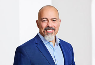 a man in a blue suit