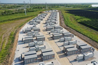 a group of metal containers