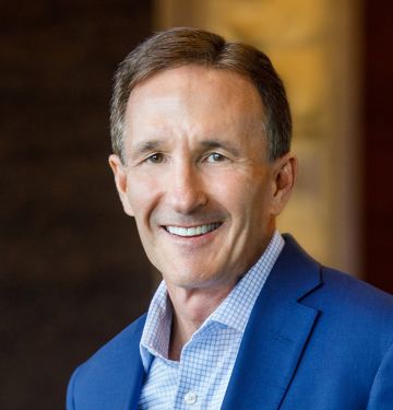 a man in a blue suit