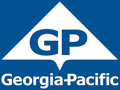 Georgia-Pacific Logo Stacked Blue on White