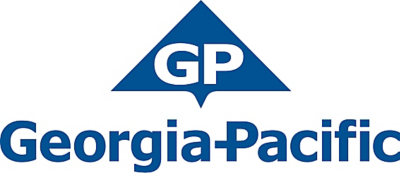 Georgia-Pacific Logo White on Blue