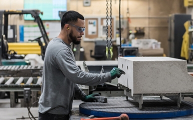 a man working on a machine