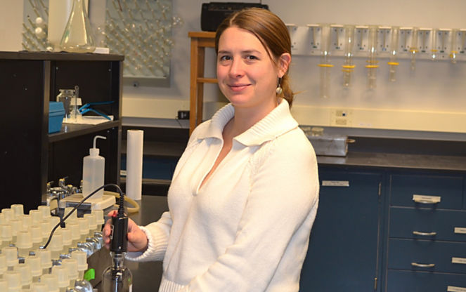 a woman in a white shirt