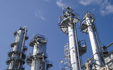 a close-up of a factory
