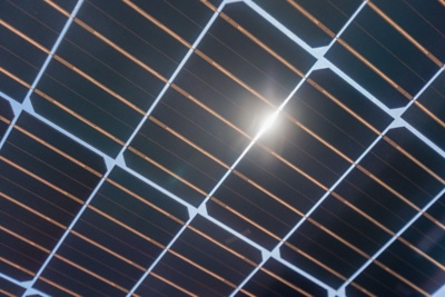 a close-up of a solar panel
