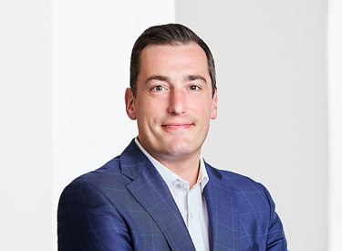 a man in a blue suit