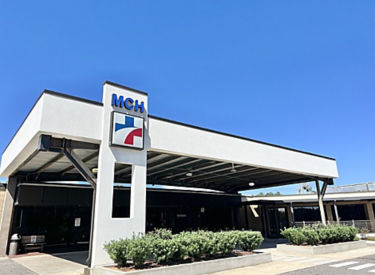 a building with a sign on it