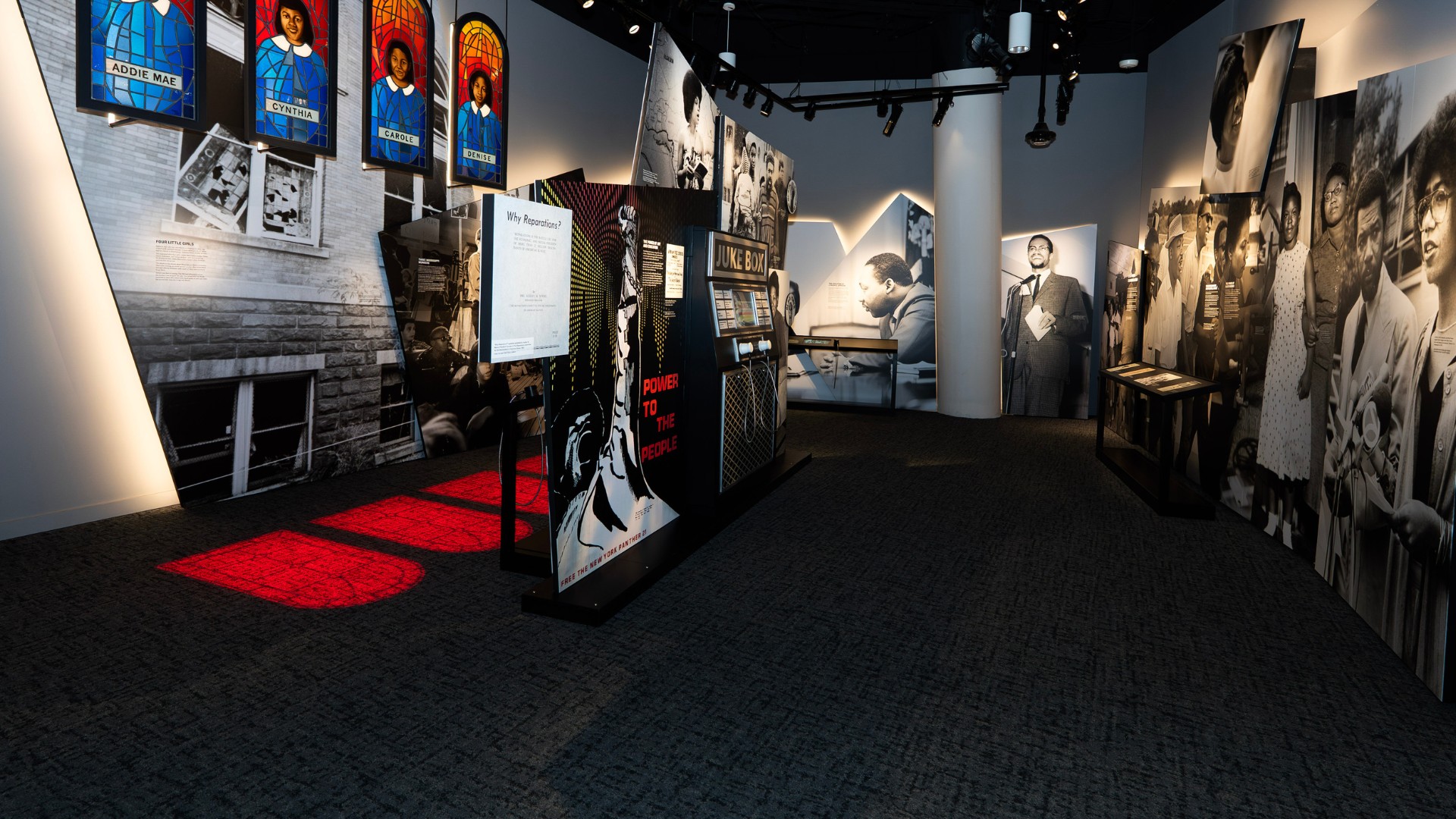 The Civil Rights Gallery at the NCCHR in Atlanta, with an exhibit on the 16th Street Baptist Church bombing, which took place on September 15, 1963, killing four children.&nbsp;