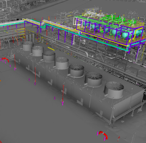 a 3d rendering of a factory