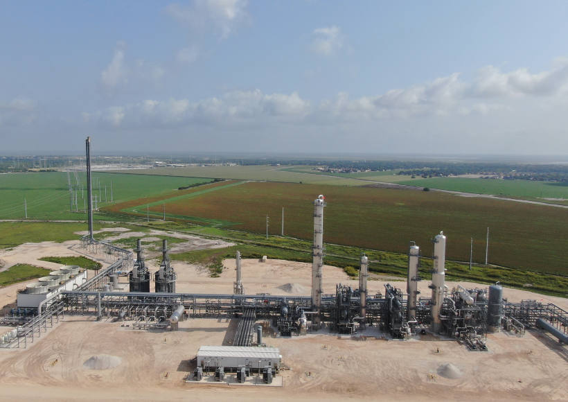 an aerial view of a factory