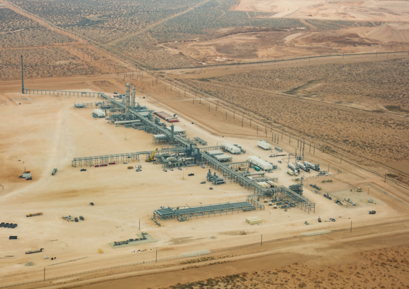 an aerial view of a factory