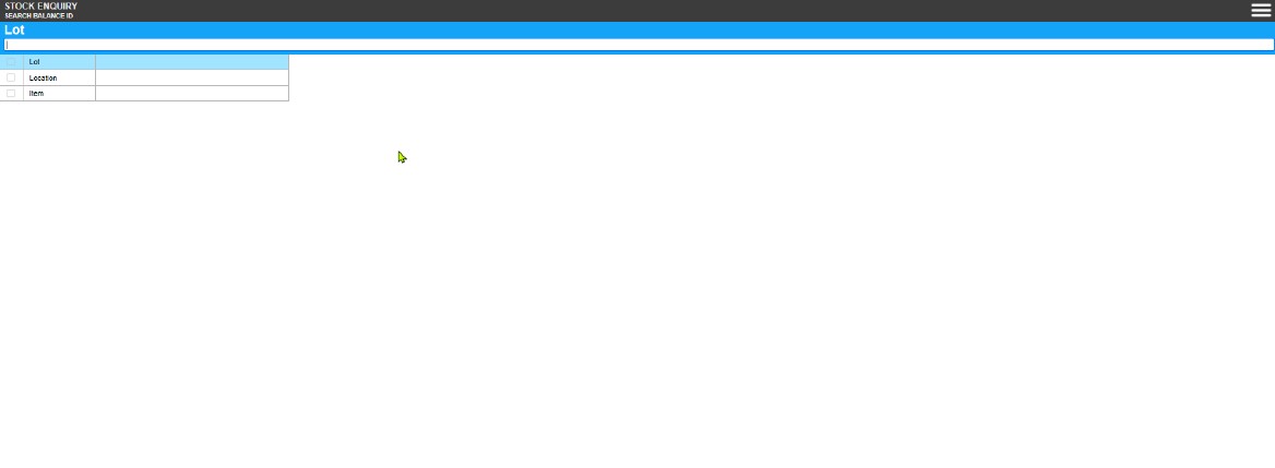 Screenshot of original GP Cellulose app for accessing M3 data.