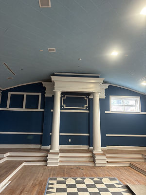Pictured is the interior of the Prince Hall Masonic Temple and Lodge.