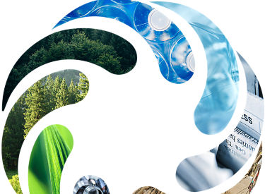 a logo of different types of objects