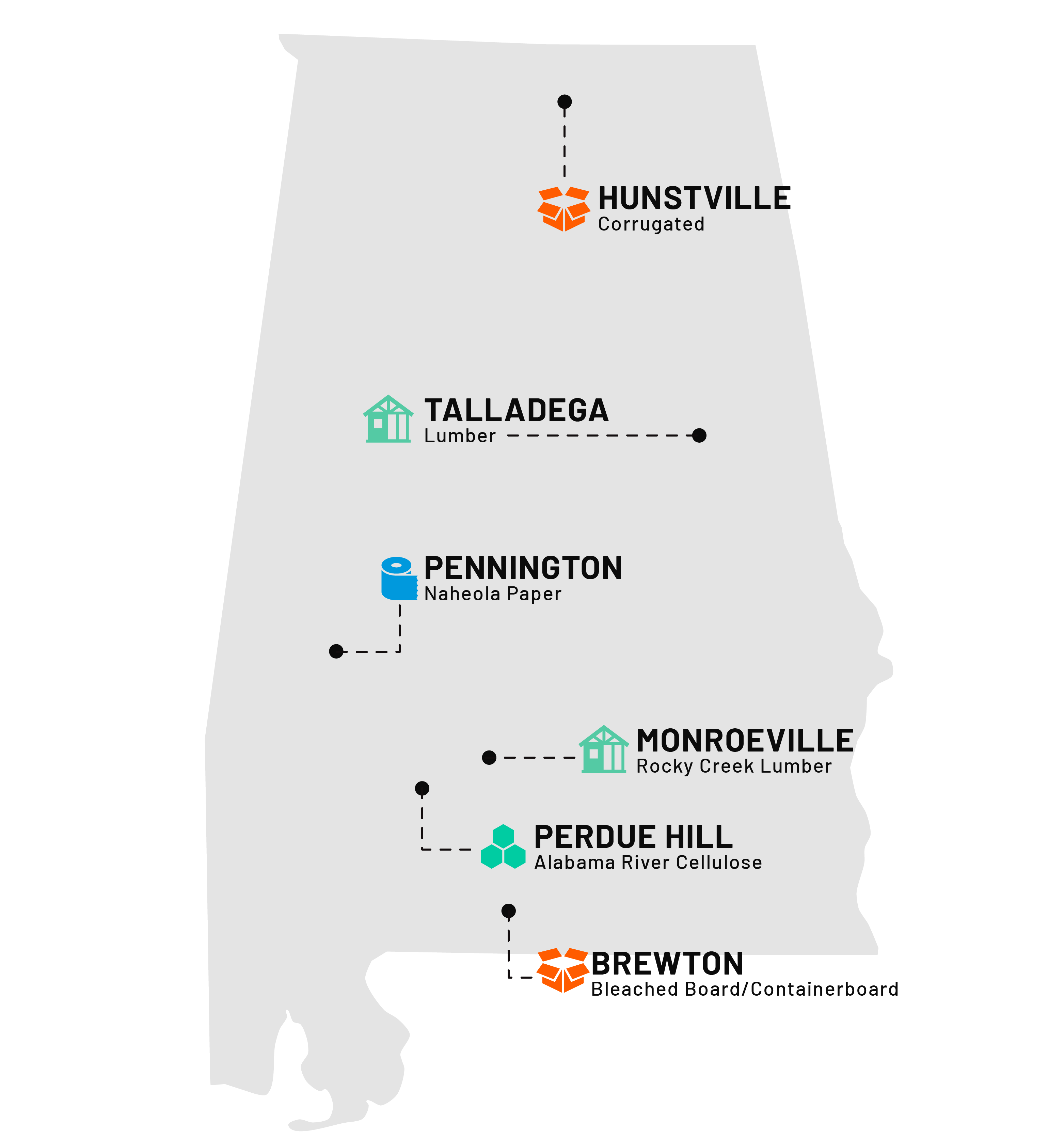 a map of the state of alabama