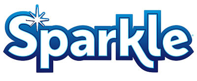 a blue and white logo