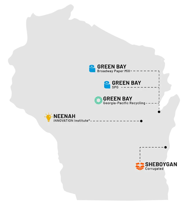 a map of the state of wisconsin