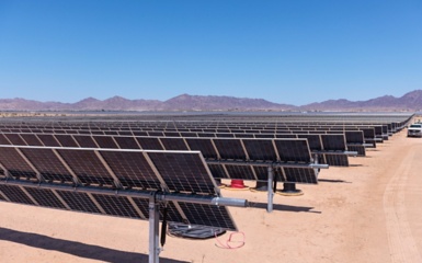 solar panels in a field