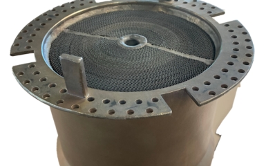 a metal cylinder with holes