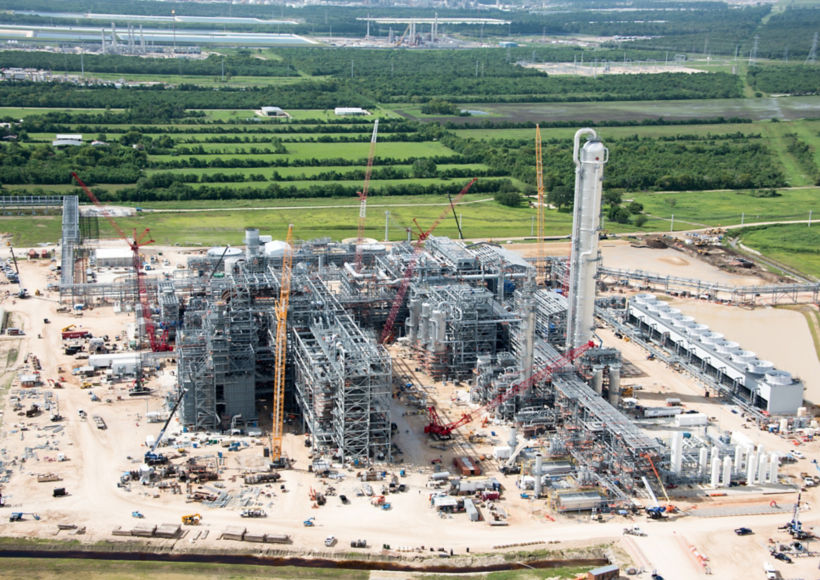 an aerial view of a factory