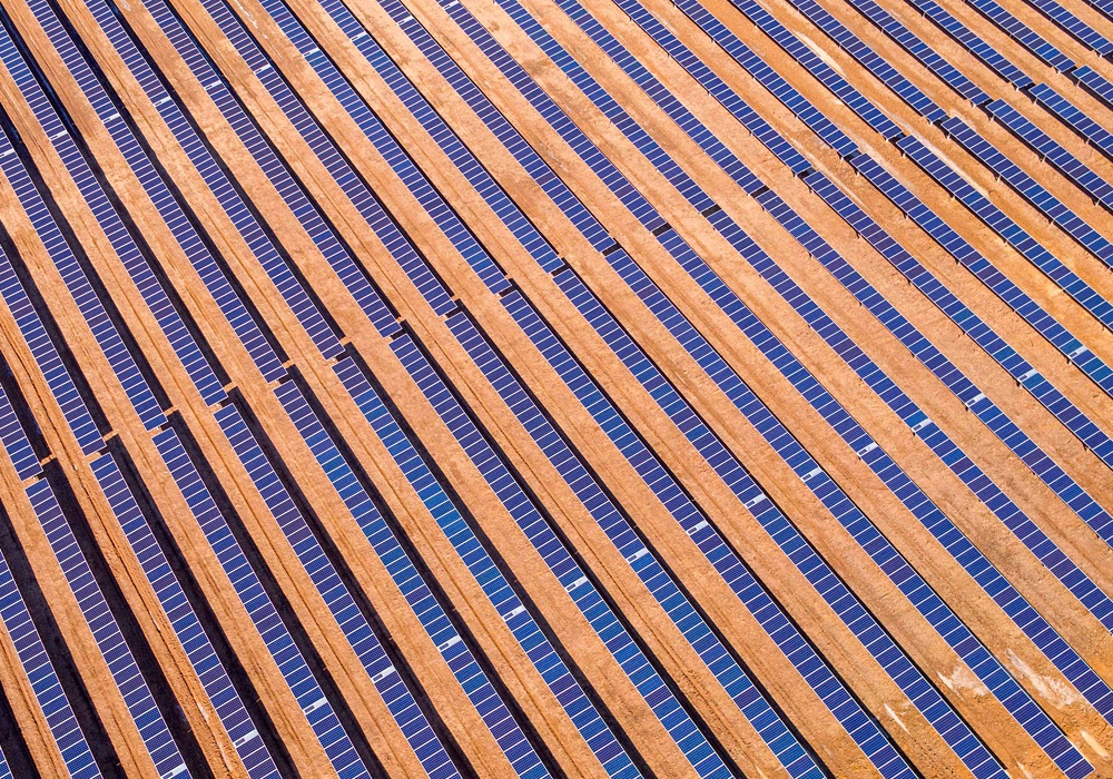 a solar panels on a roof