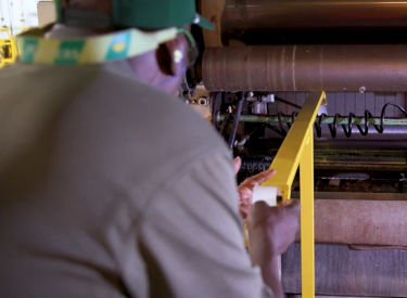 a man working on a machine