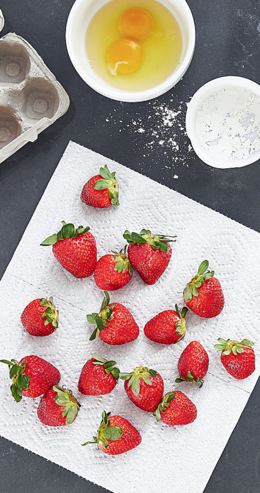a table with food on it