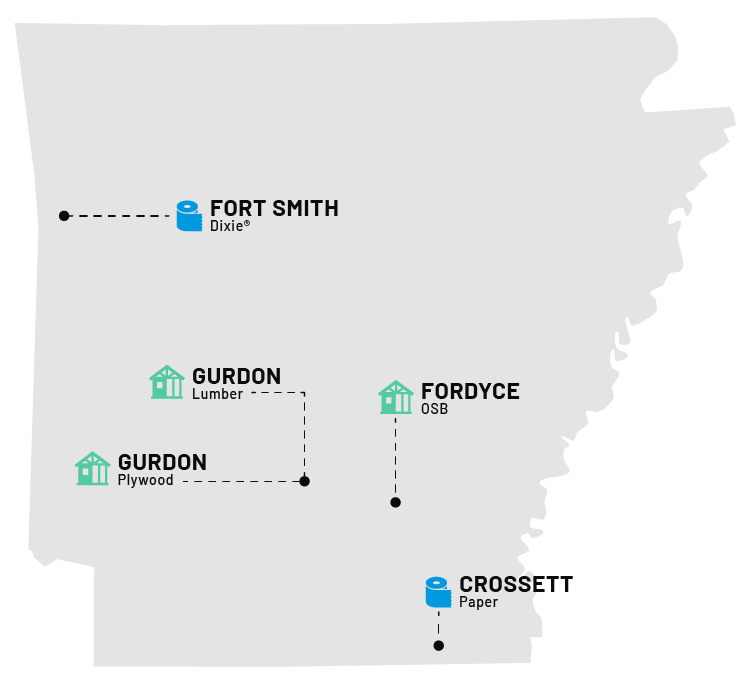 a map of the state of arkansas