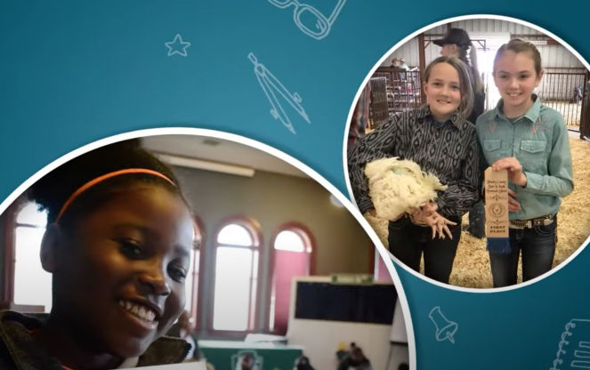 a collage of a woman smiling