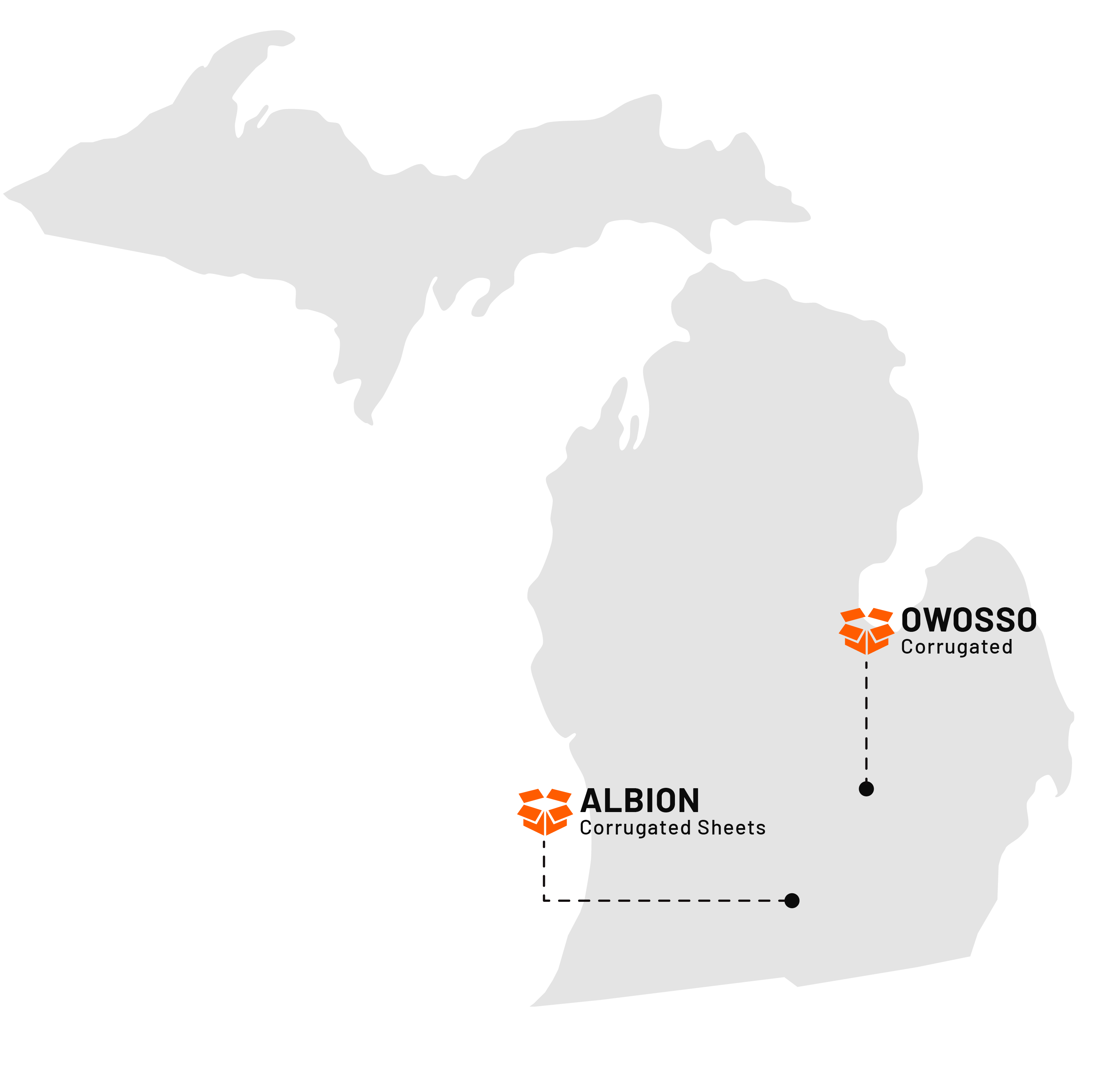 a map of the state of michigan