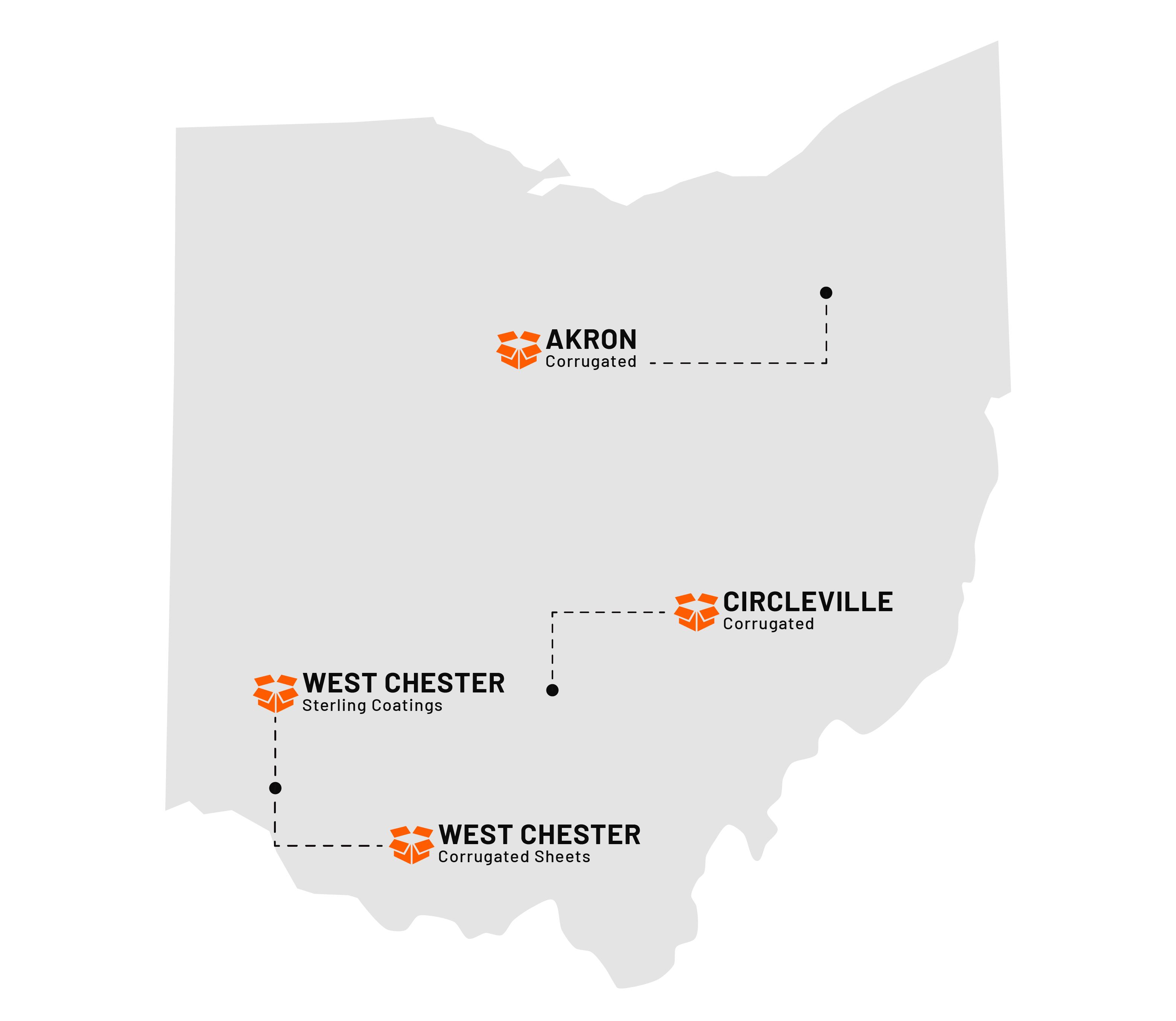 a map of the state of ohio