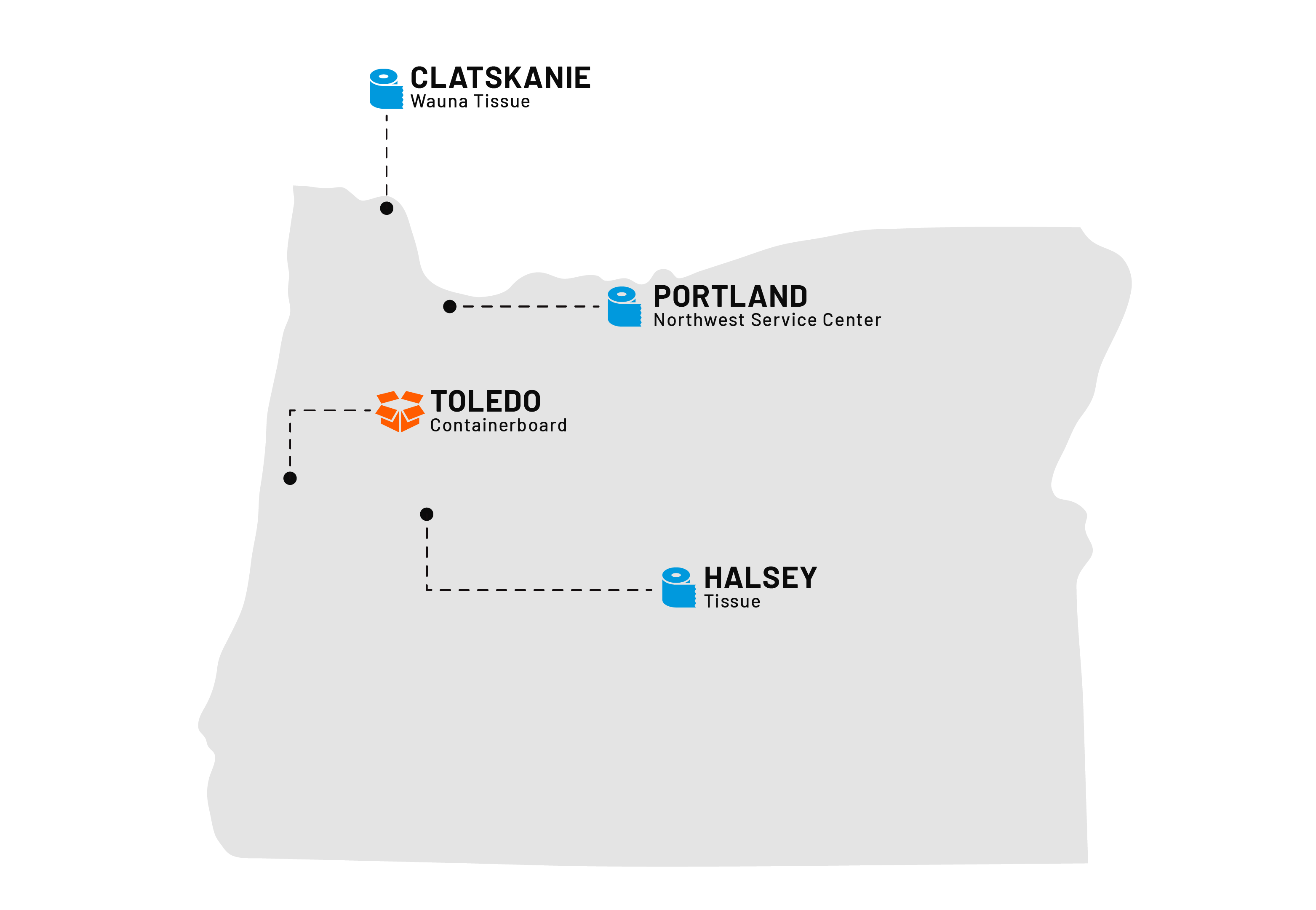 a map of the state of oregon