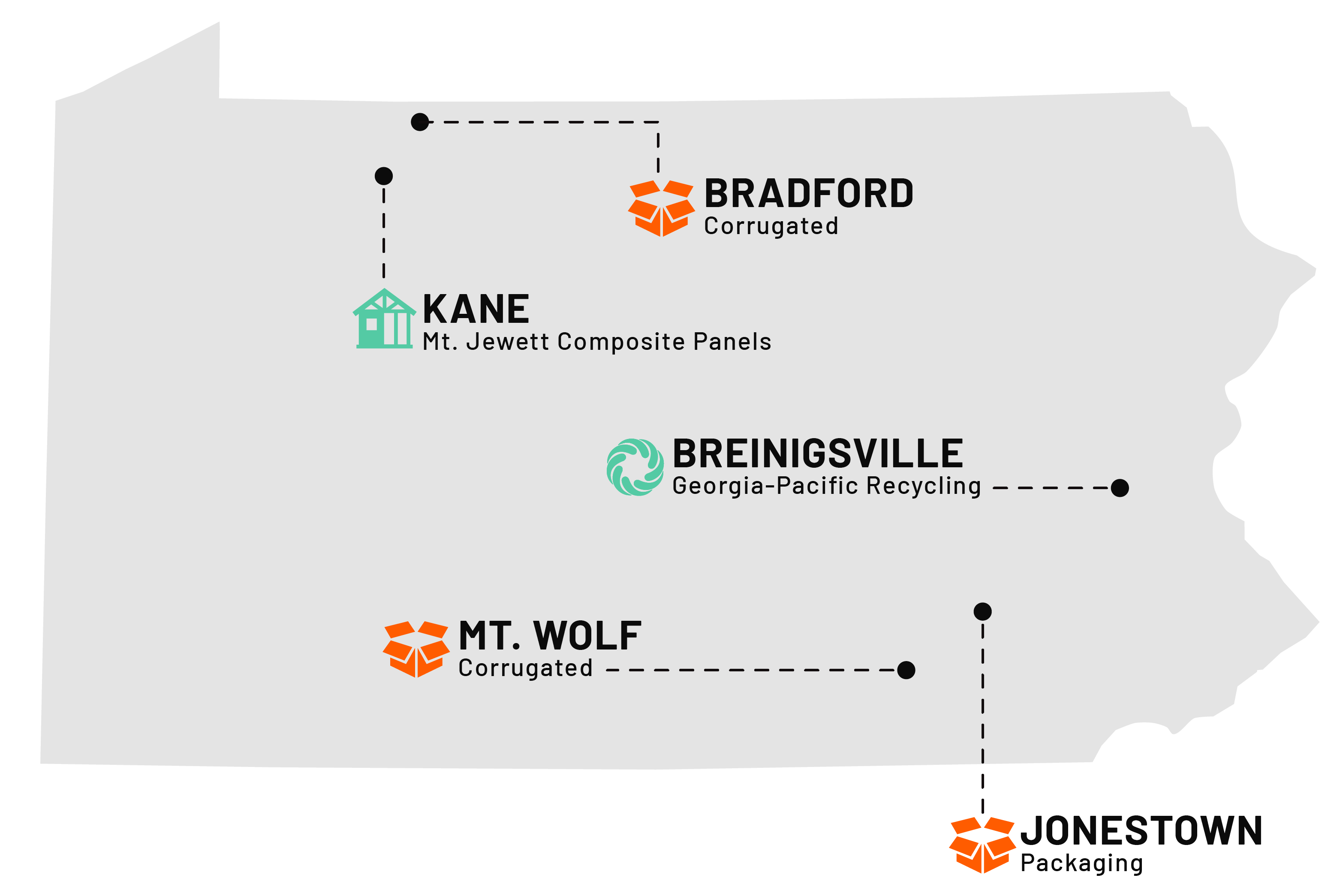 a map of the state of pennsylvania