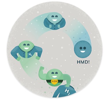 a circular image of a group of people