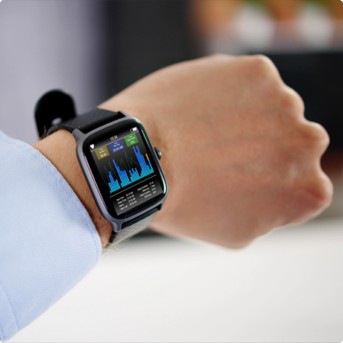 a close-up of a smart watch