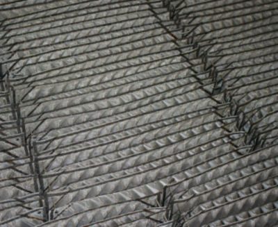 a close-up of a metal grid