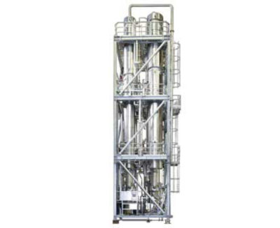 a large metal tower with pipes