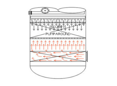 diagram of a tank with arrows and a tank