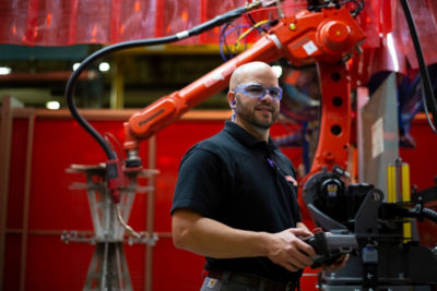 a man in a factory