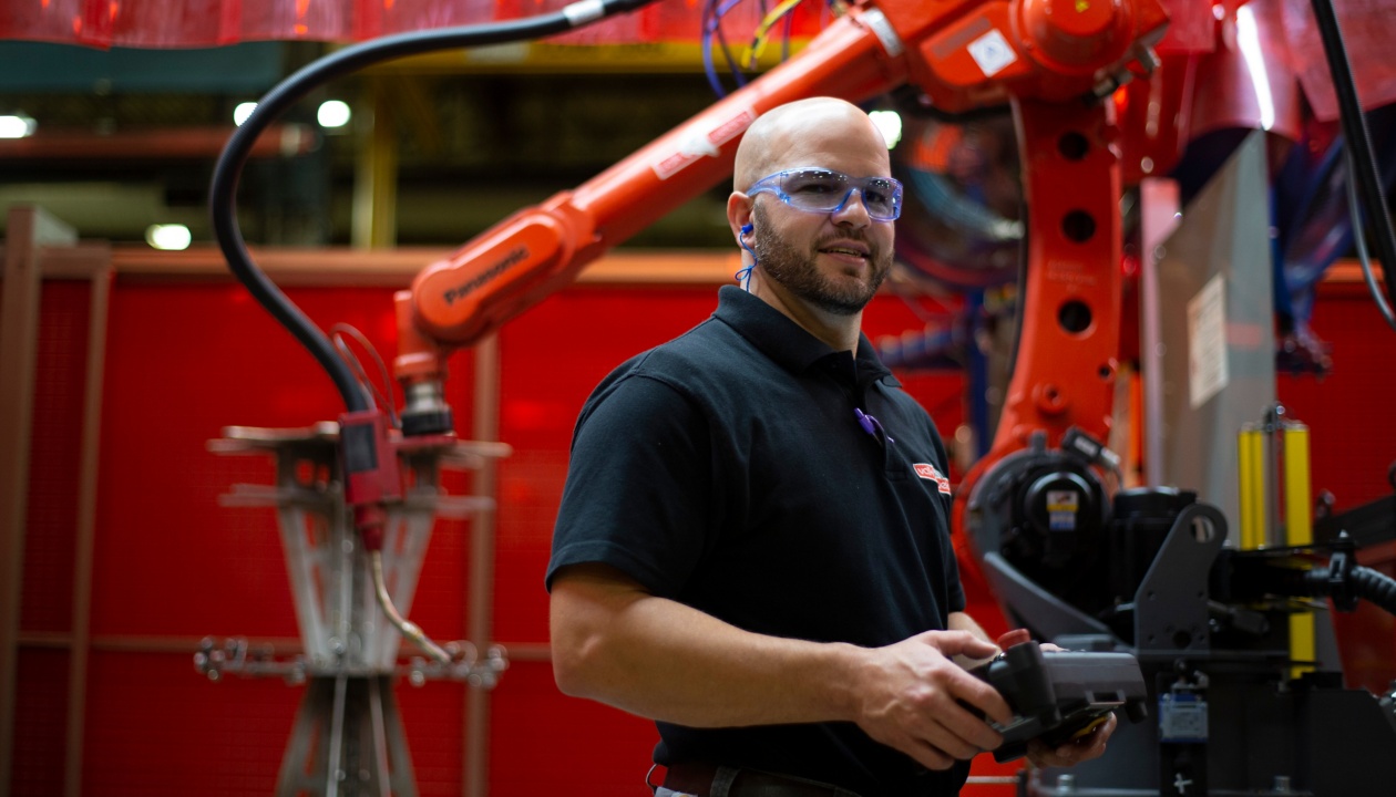 a man in a factory