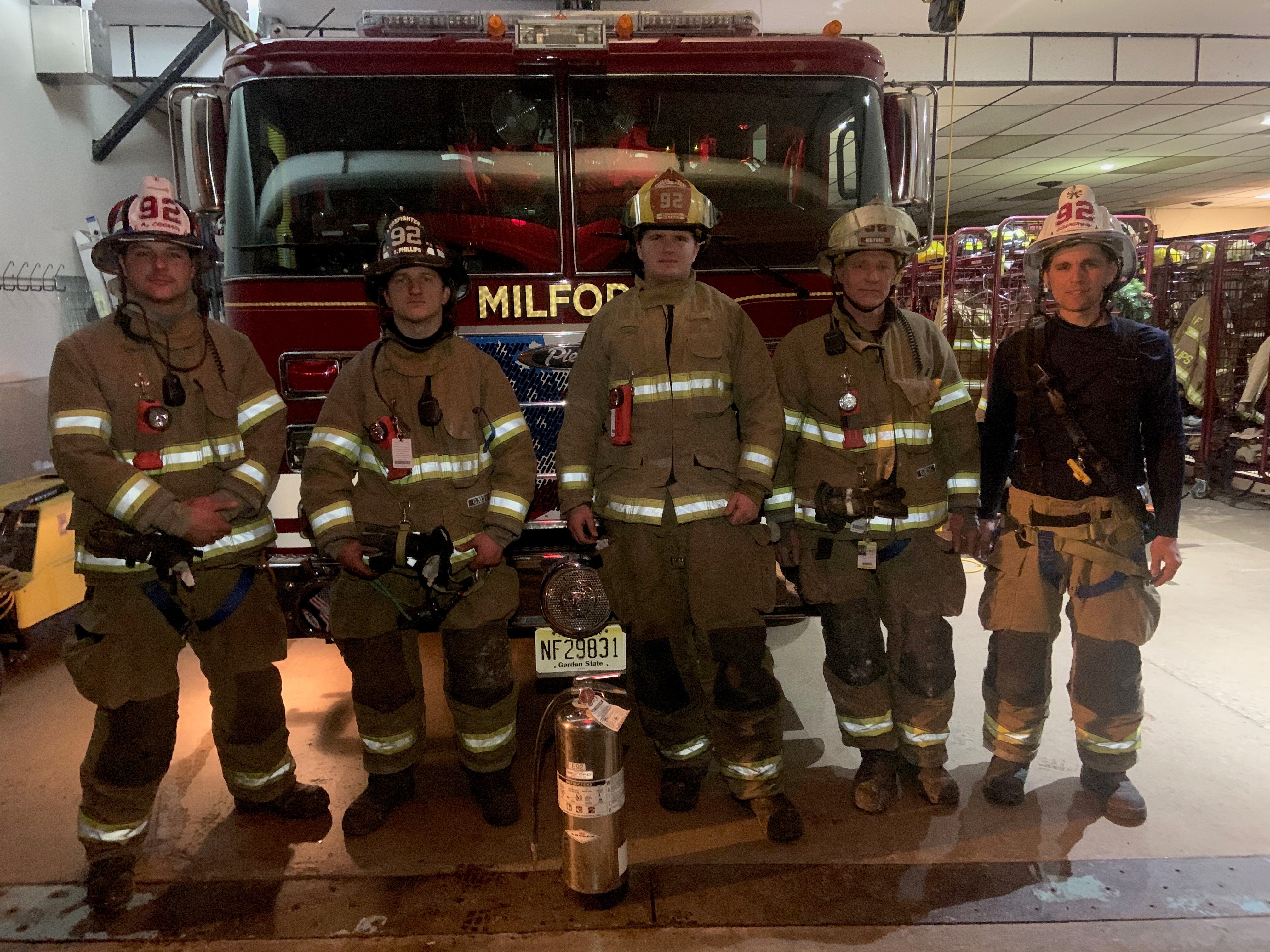 Milford Fire Company volunteer firefighters 