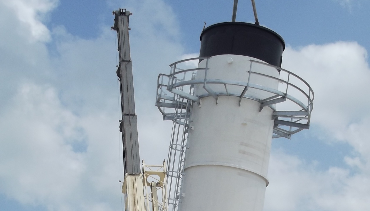 a crane on a ship